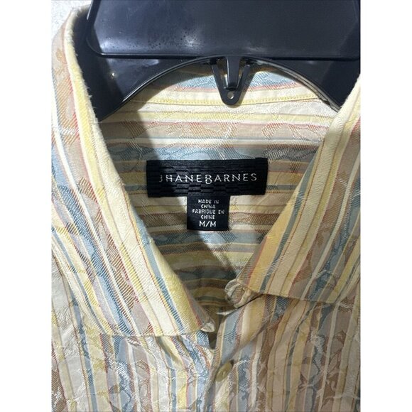 Men’s Jhane Barnes Dress Shirt Multicolored Silk Blend Size Medium - Picture 10 of 16